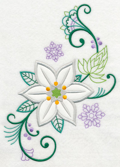 Elegant Star of Bethlehem Spray (Applique)