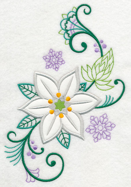 Elegant Star of Bethlehem Spray (Applique)