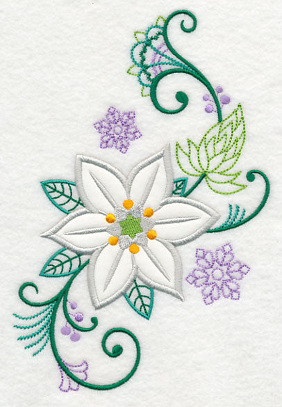 Elegant Star of Bethlehem Spray (Applique)