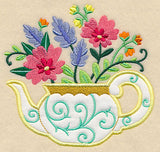 Teapot In Bloom (Applique)