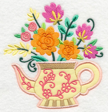 Teapot Bouquet (Applique)