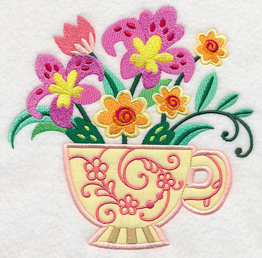 Teacup Bouquet (Applique)