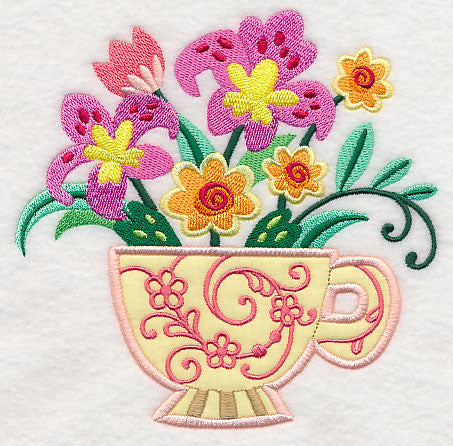 Teacup Bouquet (Applique)