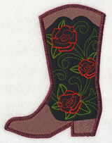 Cowboy Boot with Roses (Heirloom Applique)