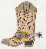 Cowboy Boot with Spurs (Heirloom Applique)