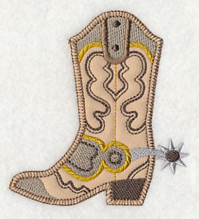 Cowboy Boot with Spurs (Heirloom Applique)