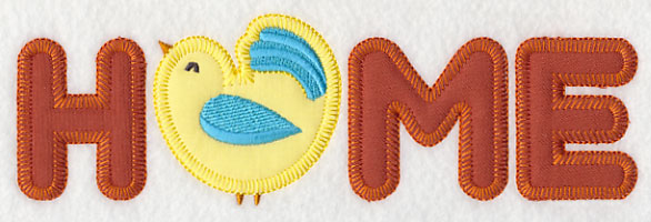 Home with Bird (Heirloom Applique)