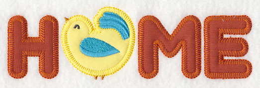 Home with Bird (Heirloom Applique)
