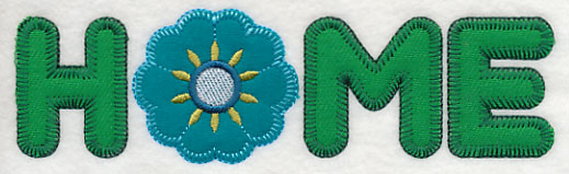 Home with Flower (Heirloom Applique)
