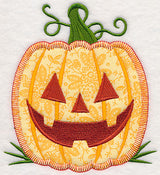 Grinning Halloween Pumpkin (Heirloom Applique)