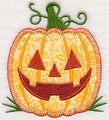 Grinning Halloween Pumpkin (Heirloom Applique)