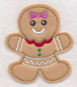 Gingerbread Girl (Crafty Cut Applique)
