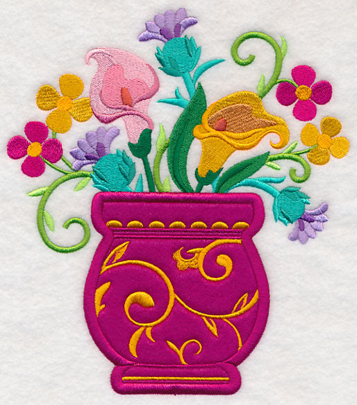 Blooming with Beauty Vase (Applique)