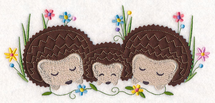 Cuddling Hedgehog Family (Crafty Cut Applique)