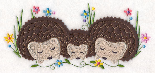 Cuddling Hedgehog Family (Crafty Cut Applique)