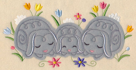 Cuddling Bunny Family (Crafty Cut Applique)