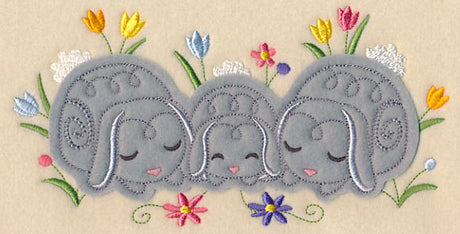 Cuddling Bunny Family (Crafty Cut Applique)