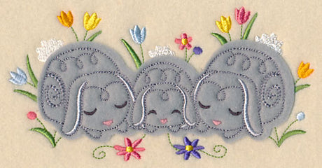Cuddling Bunny Family (Crafty Cut Applique)