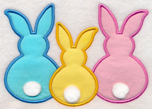 Bunny Puff Trio (Applique)