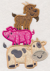 Farm Animal Stack (Applique)