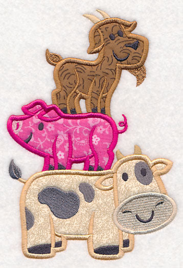 Farm Animal Stack (Applique)