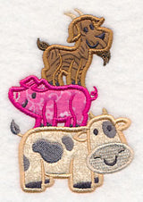 Farm Animal Stack (Applique)