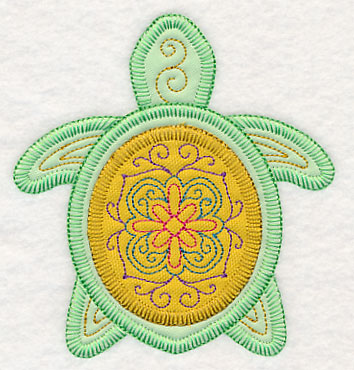 Tropical Turtle 1 (Heirloom Applique)