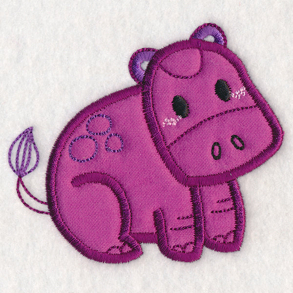 Kid's Doodle Hippo (Applique)