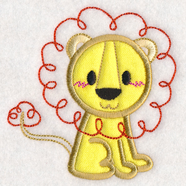 Kid's Doodle Lion (Applique)