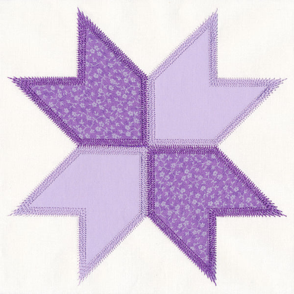 Eight-Point Star Quilt Block (In-the-Hoop)