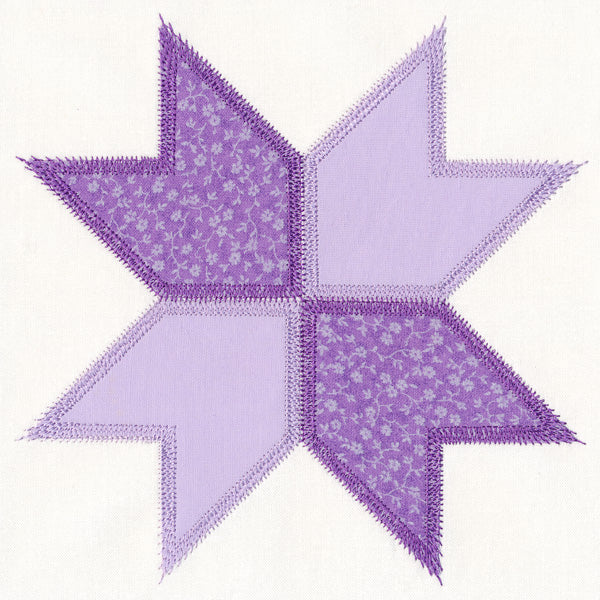 Eight-Point Star Quilt Block (In-the-Hoop)