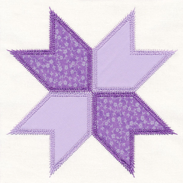 Eight-Point Star Quilt Block (In-the-Hoop)