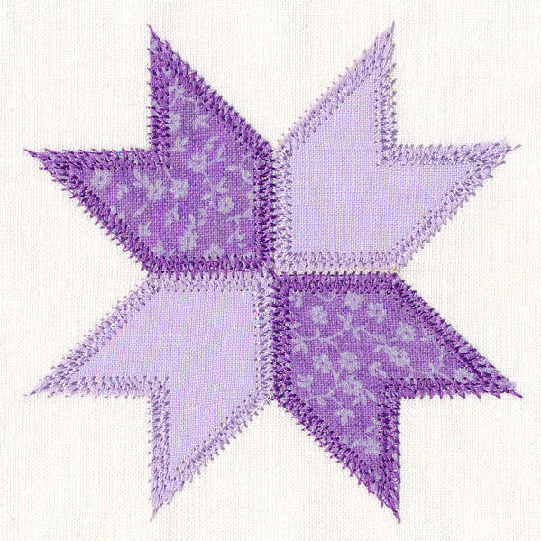 Eight-Point Star Quilt Block (In-the-Hoop)