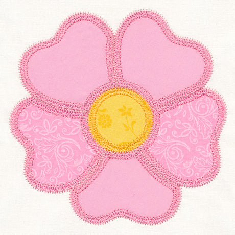Wild Rose Quilt Block (In-the-Hoop)