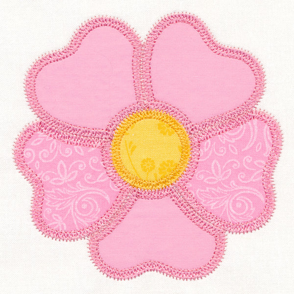 Wild Rose Quilt Block (In-the-Hoop)