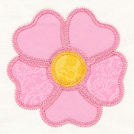 Wild Rose Quilt Block (In-the-Hoop)