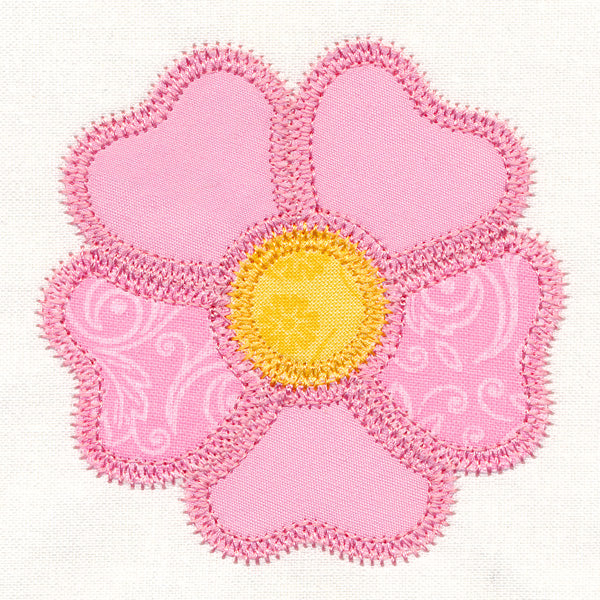 Wild Rose Quilt Block (In-the-Hoop)