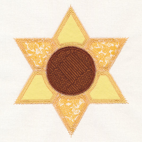 Sunflower Quilt Block (In-the-Hoop)