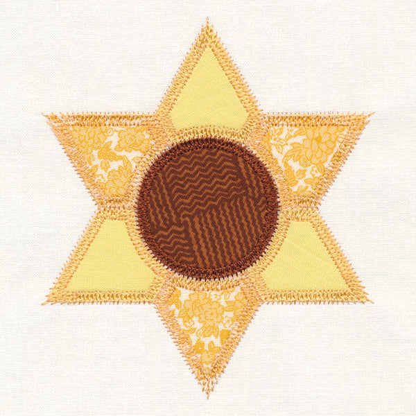 Sunflower Quilt Block (In-the-Hoop)