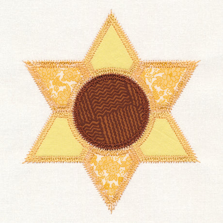 Sunflower Quilt Block (In-the-Hoop)