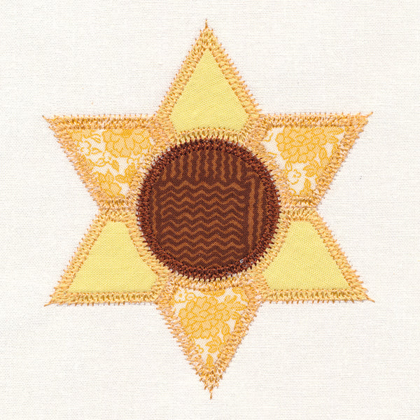 Sunflower Quilt Block (In-the-Hoop)