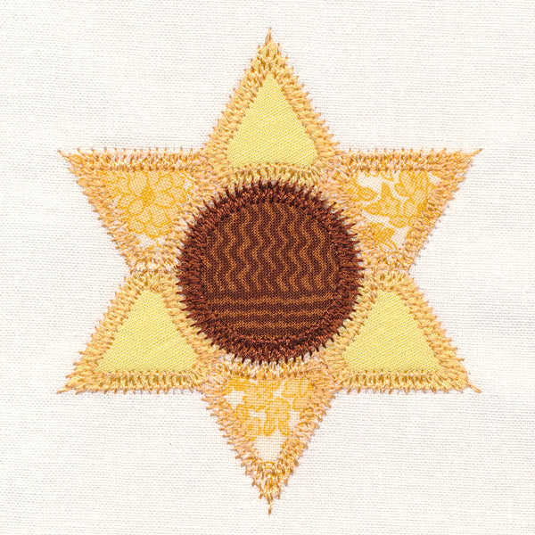 Sunflower Quilt Block (In-the-Hoop)