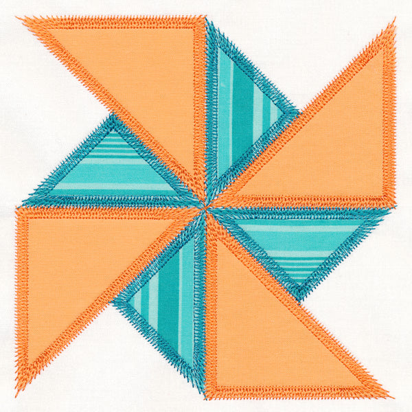 Pinwheel Quilt Block (In-the-Hoop)