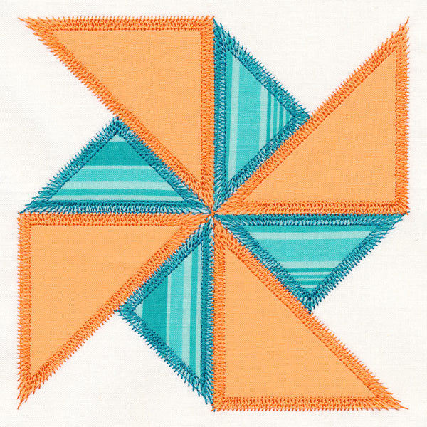 Pinwheel Quilt Block (In-the-Hoop)