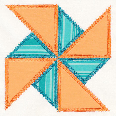 Pinwheel Quilt Block (In-the-Hoop)