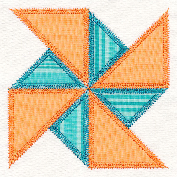 Pinwheel Quilt Block (In-the-Hoop)