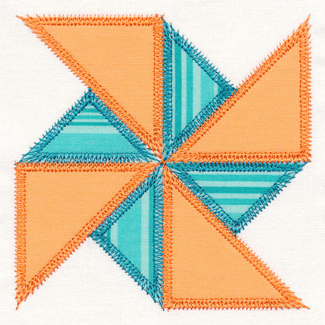 Pinwheel Quilt Block (In-the-Hoop)