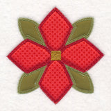 Christmas Quilt Block - Poinsettia (In-the-Hoop)