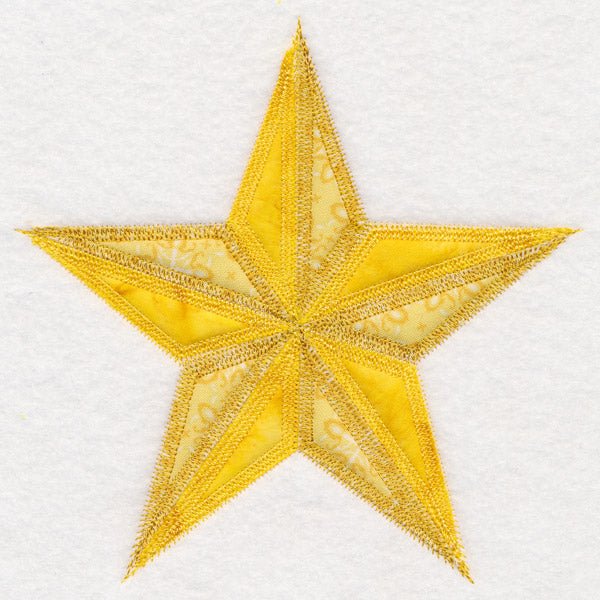 Christmas Quilt Block - Star (In-the-Hoop)