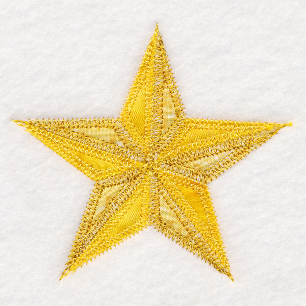 Christmas Quilt Block - Star (In-the-Hoop)